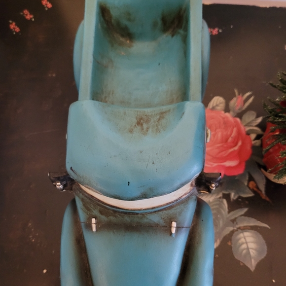 Vtg style Blue Truck And Christmas Tree - Picture 10 of 13